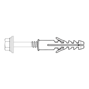 Concrete Screw with Plastic Plug 12 mm