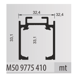 M50 9775 410 Aluminium Upper Rail
